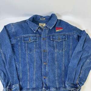 Vintage Terrible Herbst Motorsports Denim Jacket Outdoor Expedition Trucker XXL